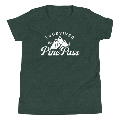 I SURVIVED THE PINE PASS kids Youth Short Sleeve T-Shirt