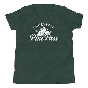 I SURVIVED THE PINE PASS kids Youth Short Sleeve T-Shirt